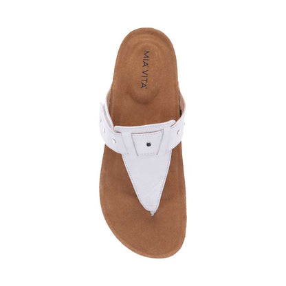 Brenda Toe Post Sandal - White
