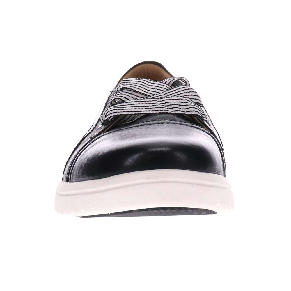 Bridgette Slip-On Casual Sneaker - Black Leather
