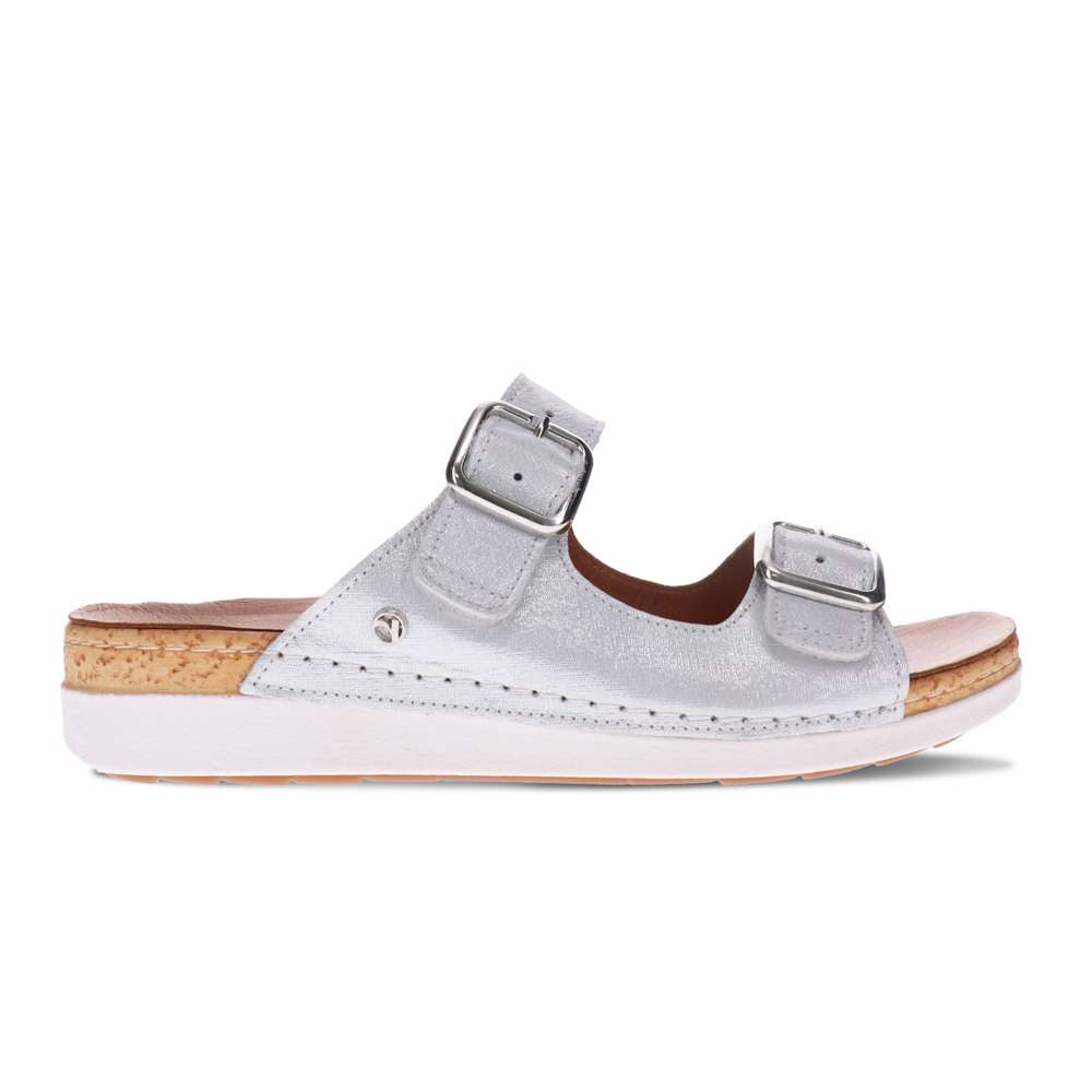 Brighton Slide - White Linen