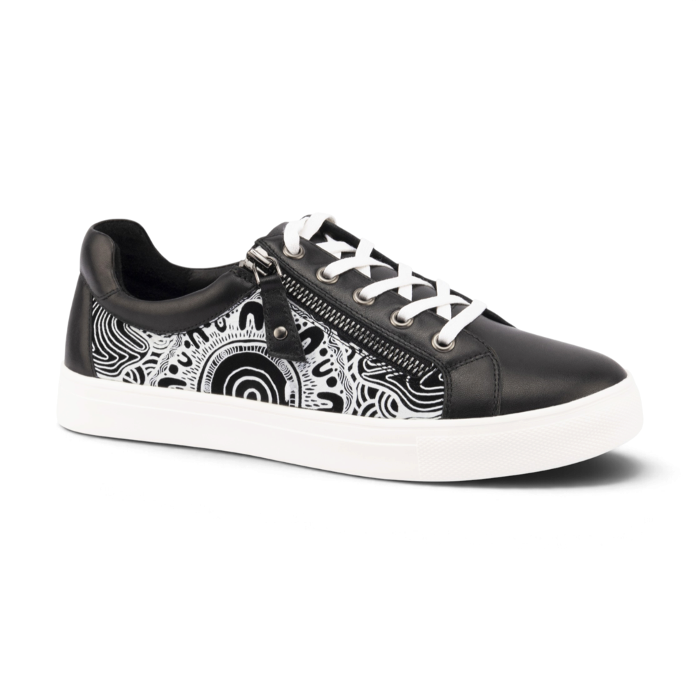 Cara Kard Print Casual Sneaker - Maali Black