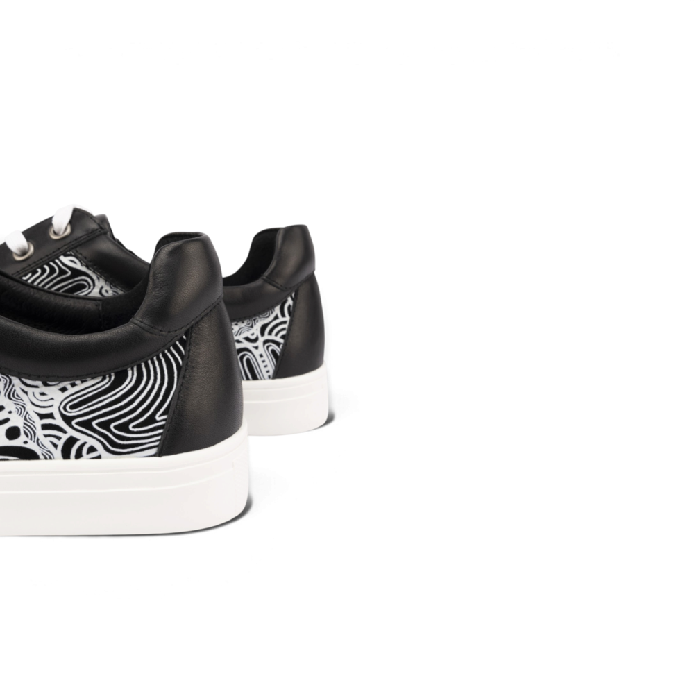 Cara Kard Print Casual Sneaker - Maali Black