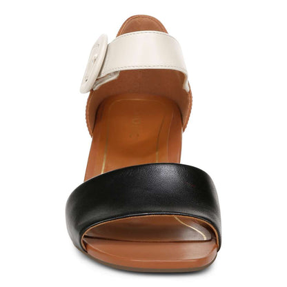 Chardonnay Heeled Sandal - Tan/Black/Cream