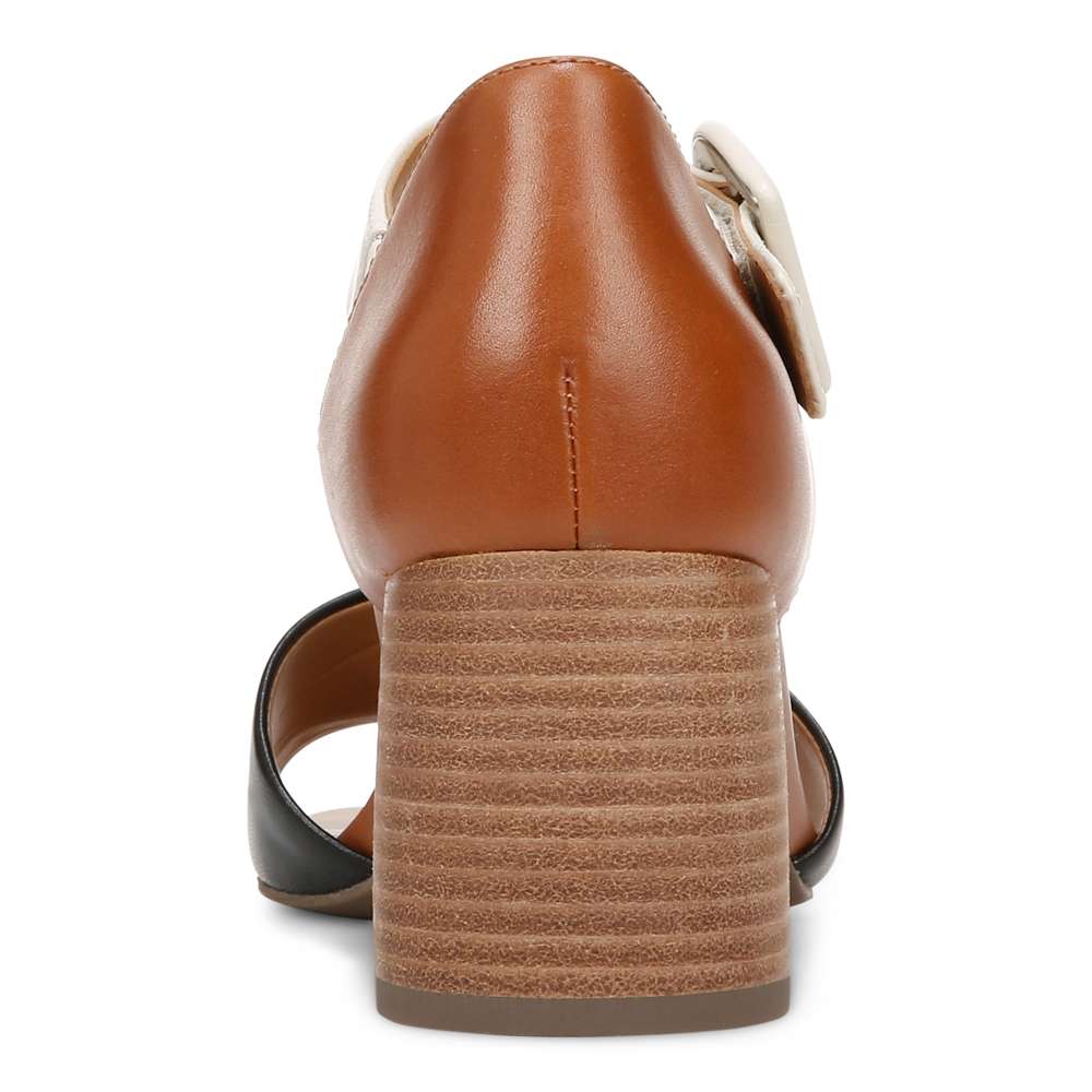 Chardonnay Heeled Sandal - Tan/Black/Cream