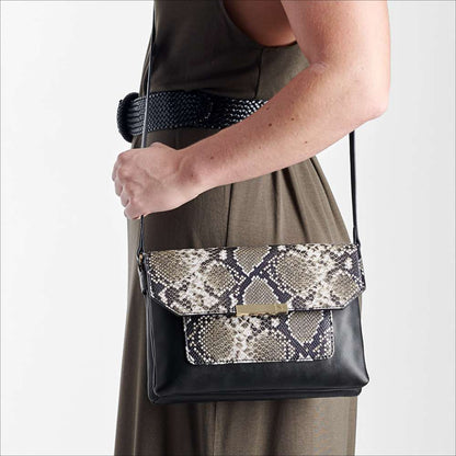 Cinty Shoulder Bag - Black Snake