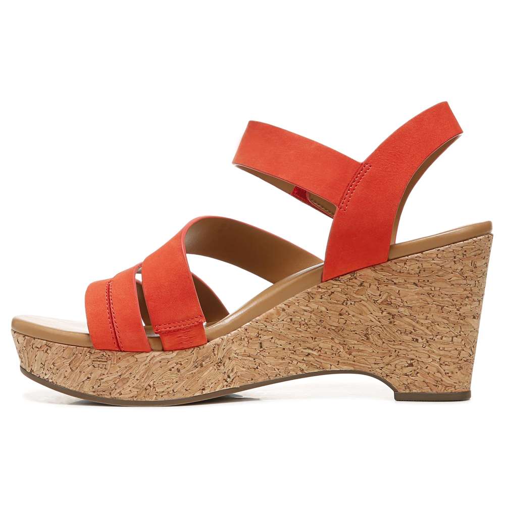 Cynthia Wedge Sandal - Melon Sorbet