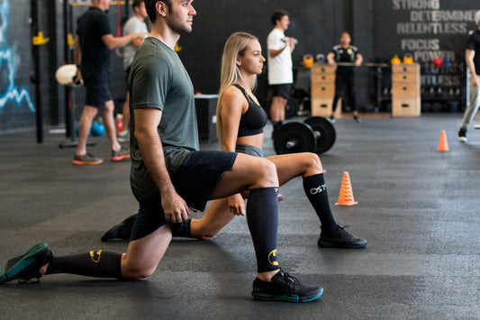 Lifestyle image for CS6 Sports Calf Compression Sleeve - White