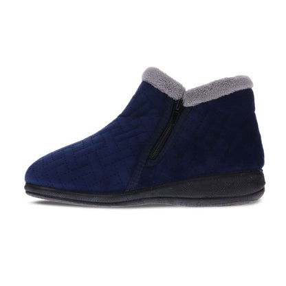 Dahlia Quilt Slipper - Royal Blue