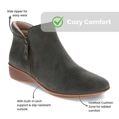 Damascus Wedged Boot - Moss Suede