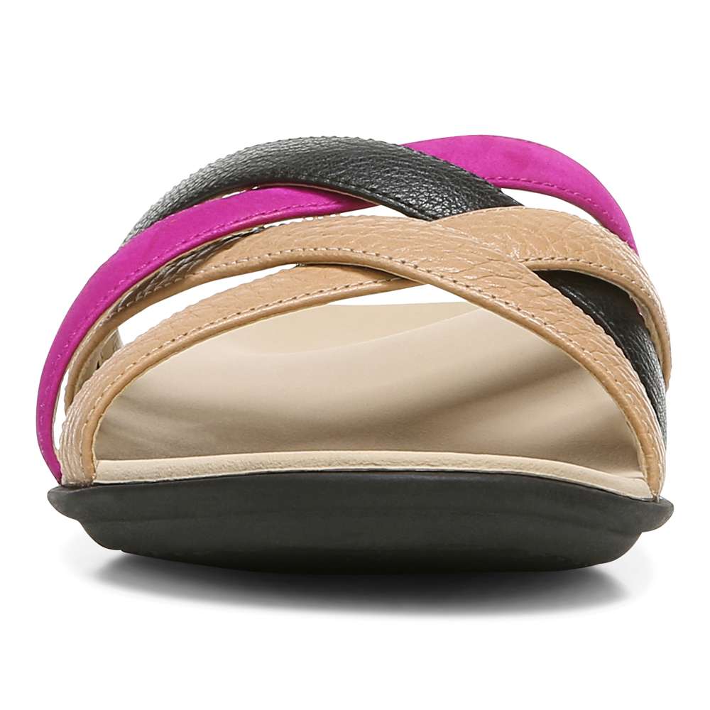Dava Slide - Beige/Black