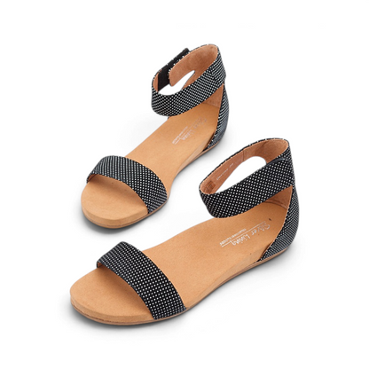 Destiny Sandal - Black Polka