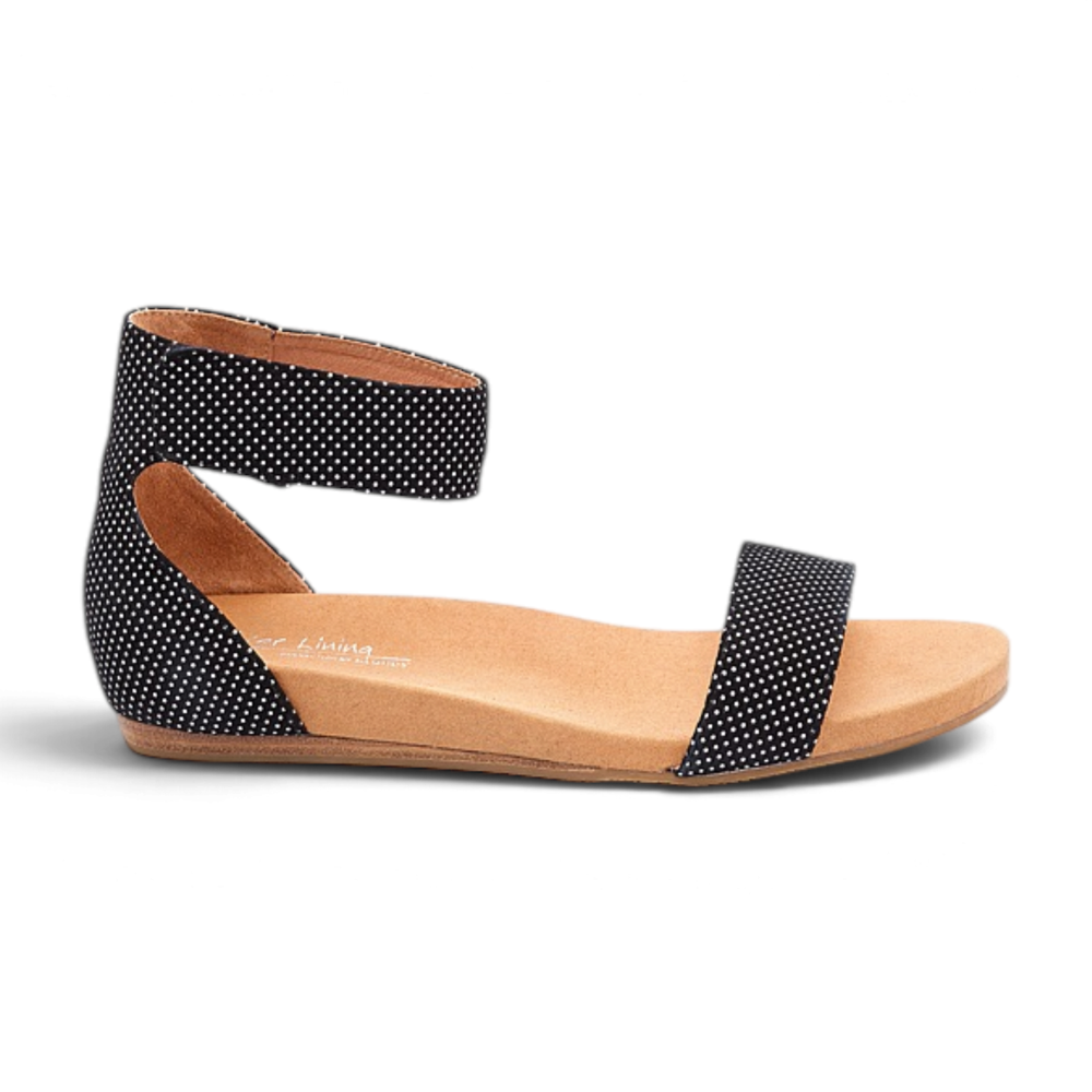 Destiny Sandal - Black Polka