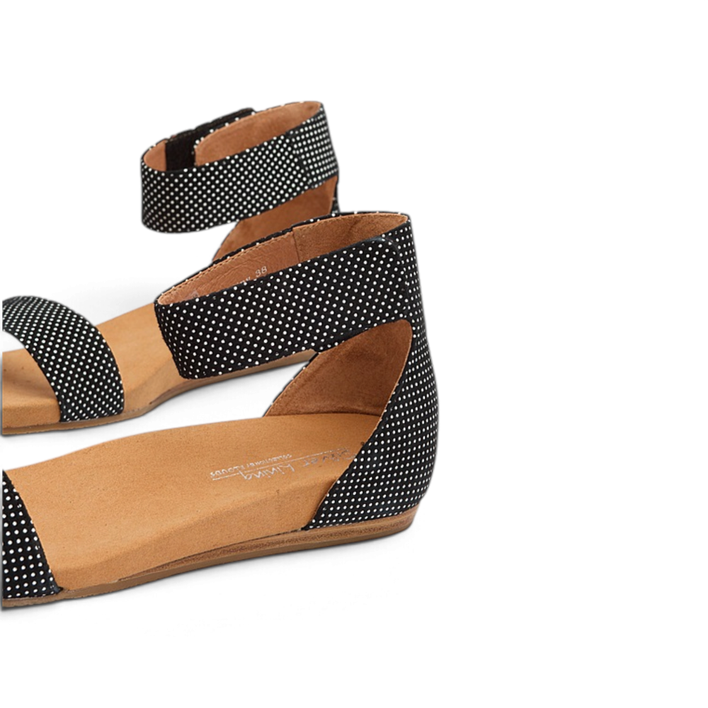 Destiny Sandal - Black Polka
