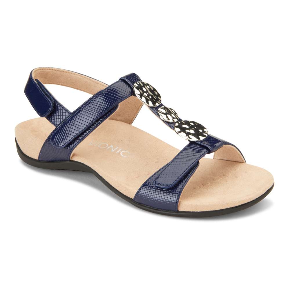 Farra Adjustable Sandal - Navy Lizard