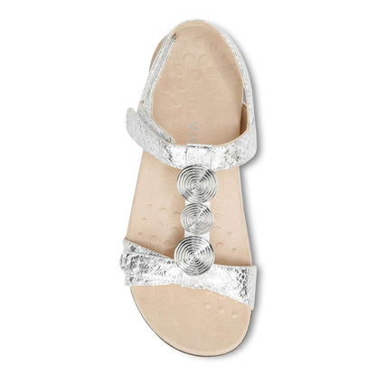 Farra Adjustable Sandal - White Snake