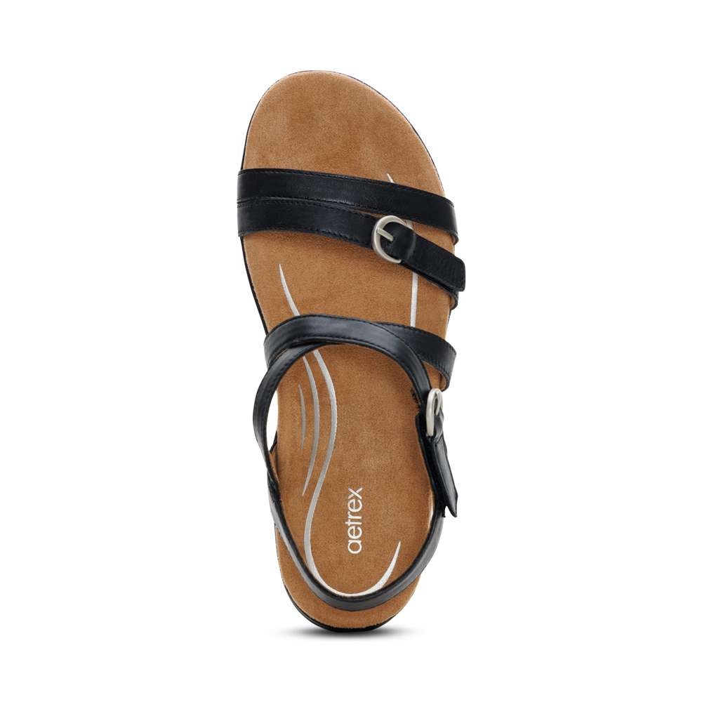 Hadley Adjustable Strap Sandal - Black