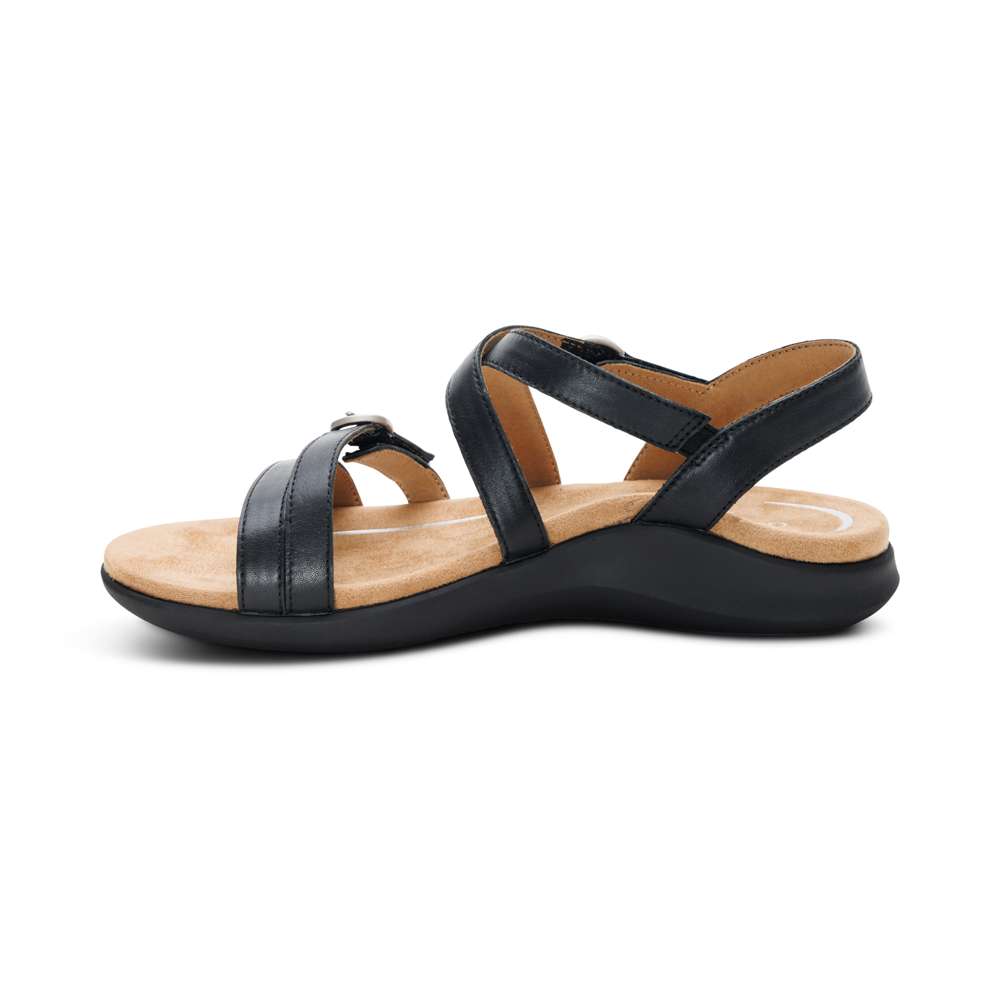 Hadley Adjustable Strap Sandal - Black