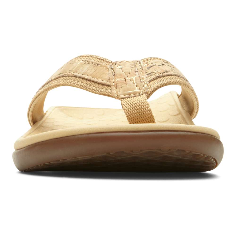 Islander Toe Post Sandal - Gold Cork