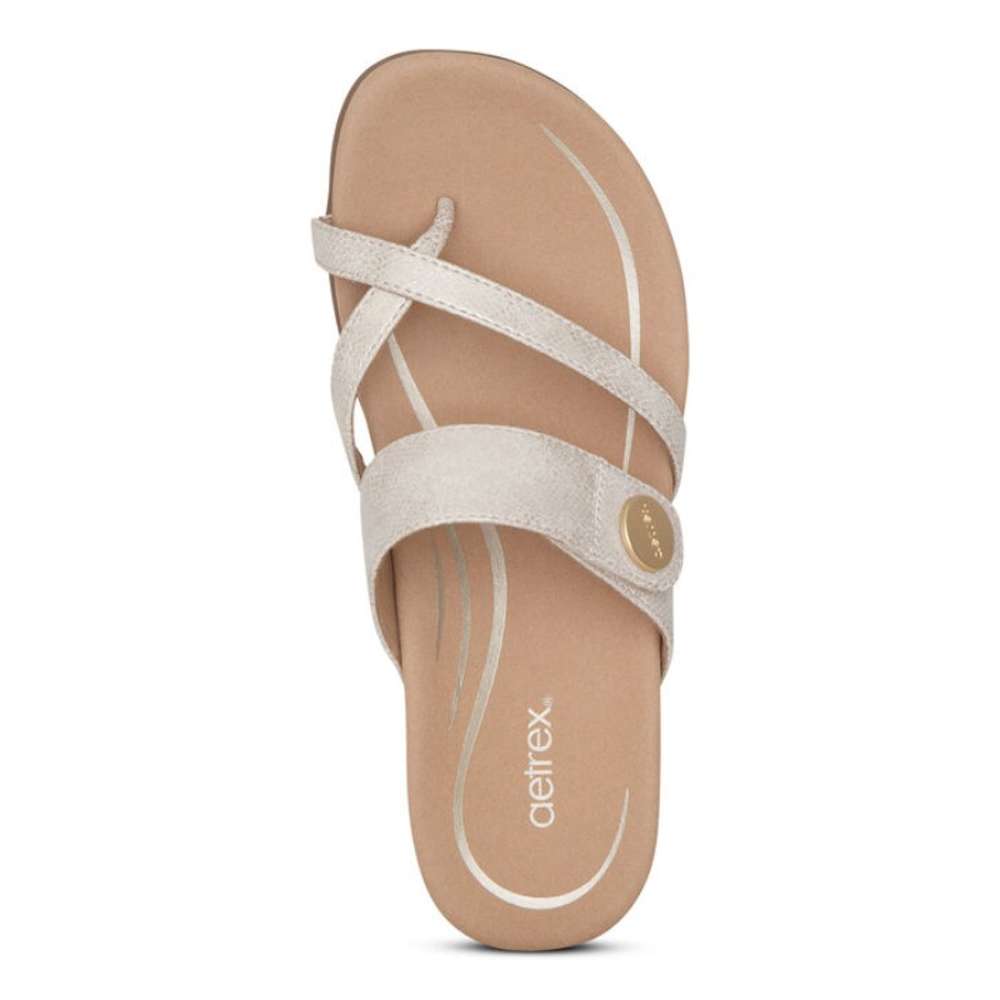 Izzy Slide Sandal - Light Gold