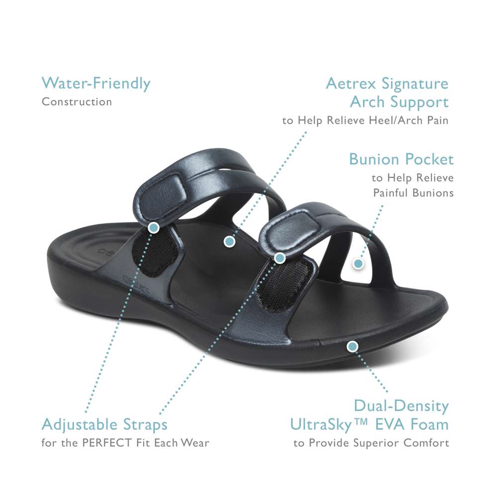 Janey Sport Slide - Champagne