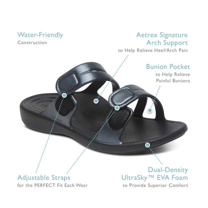 Janey Sport Slide - Champagne
