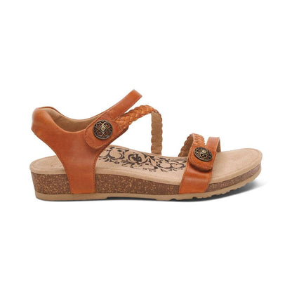 Jillian Braided Strap Sandal - Cognac