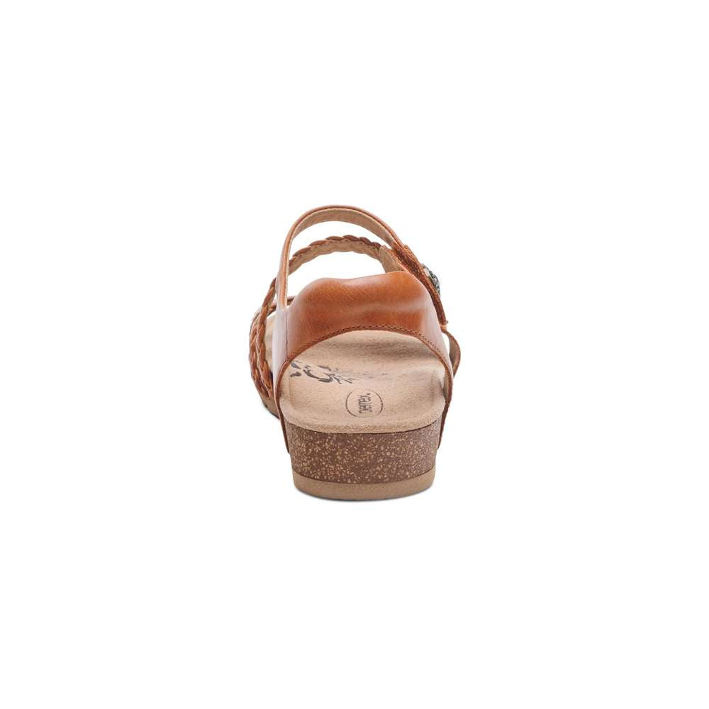 Jillian Braided Strap Sandal - Cognac