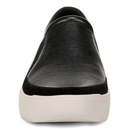 Kearny Platform Slip-On Casual Sneaker - Black Leather