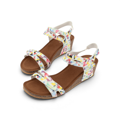 Kimberley Print Wedge - Rainbow Maze