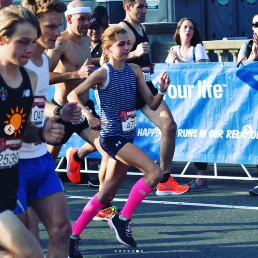 Lifestyle image for Sports Calf Compression Sleeve (CS6) - Pink