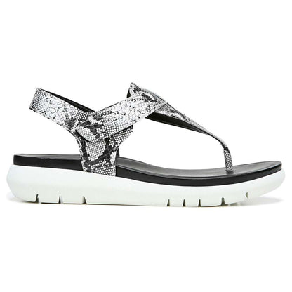 Lincoln Sandal - Black/White Snake
