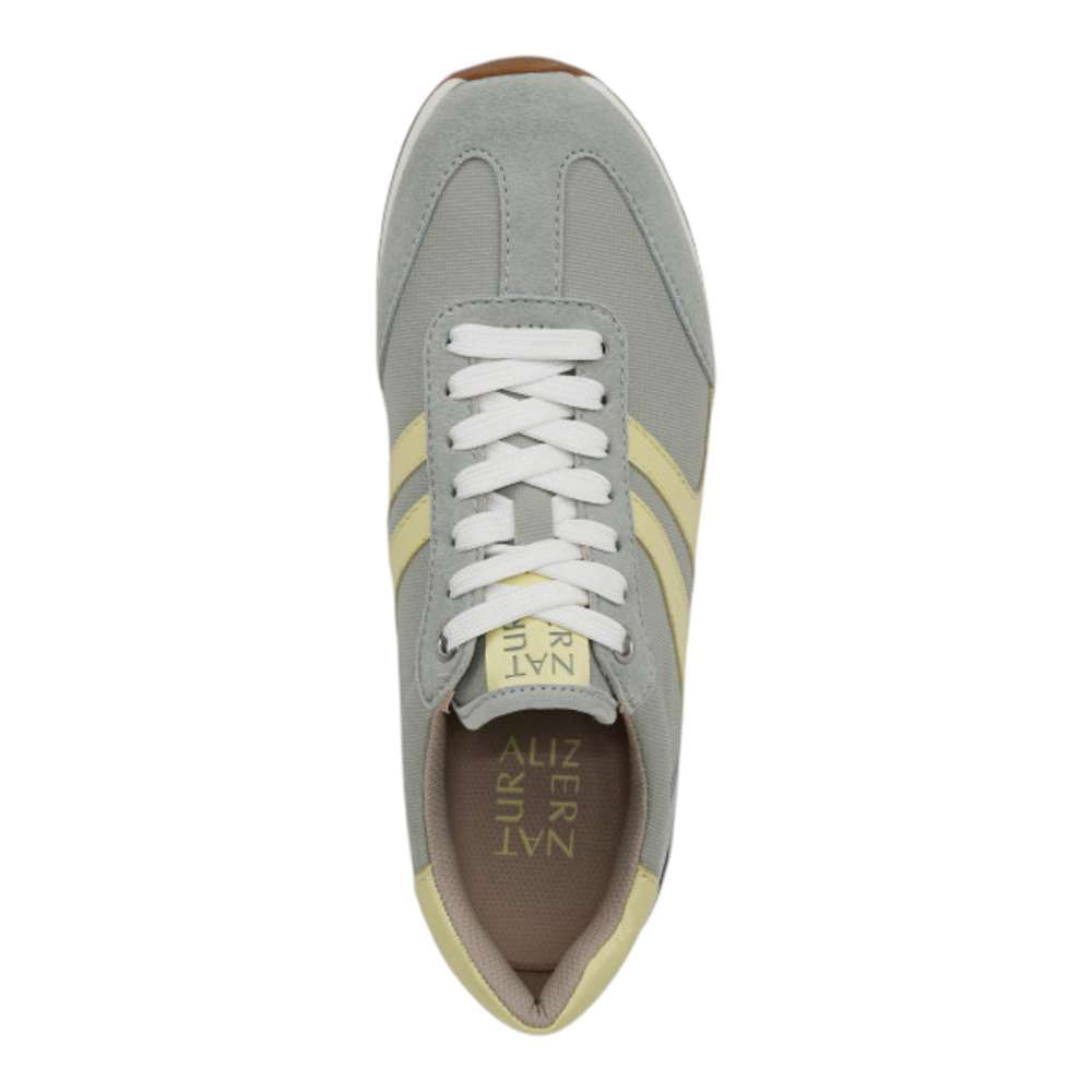 Lorena Lace-Up Sneaker - Pistachio Fabric & Suede