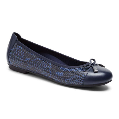 Minna Ballet Flat - Navy Snake