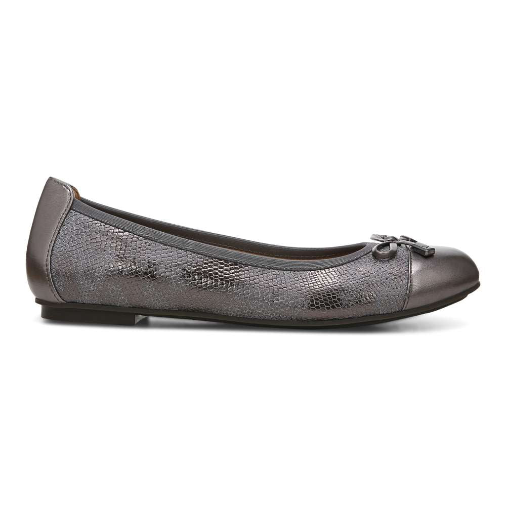 Minna Ballet Flat - Pewter Snake