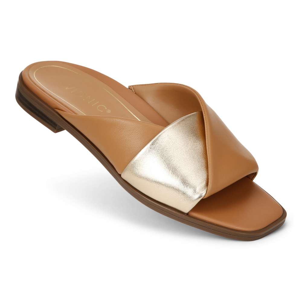 Miramar Slide - Camel/Gold