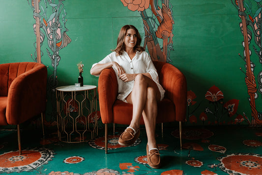 Lifestyle image for Mohican Moccasin Slipper - Tan