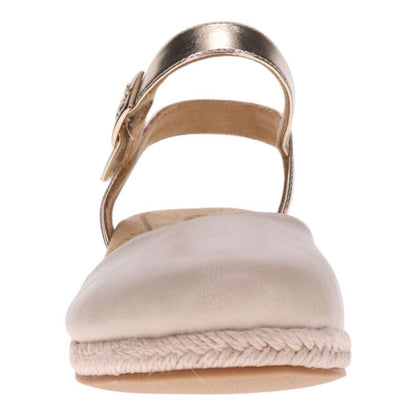 Mona Wedge - Beige/Soft Gold