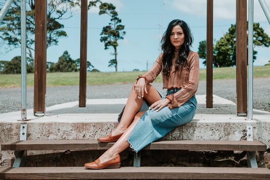 Lifestyle image for Montmartre Wedge Loafer - Black Pebble