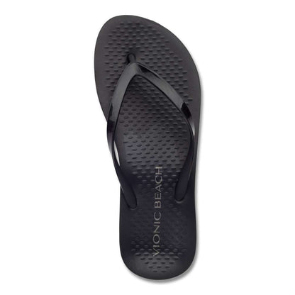 Noosa Solid Toe Post Sandal - Black/Black