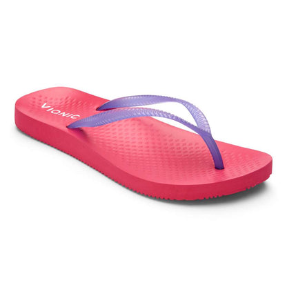 Noosa Print Toe Post Sandal - Pink/Purple