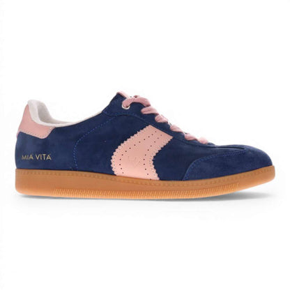 Ramona II Lace-Up Casual Sneaker - Royal Blue/Blush