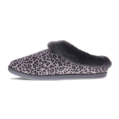 Snooze II Slipper - Grey Leopard