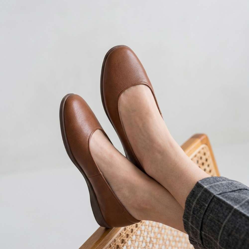Soft Flex Ballet Flat - Tea