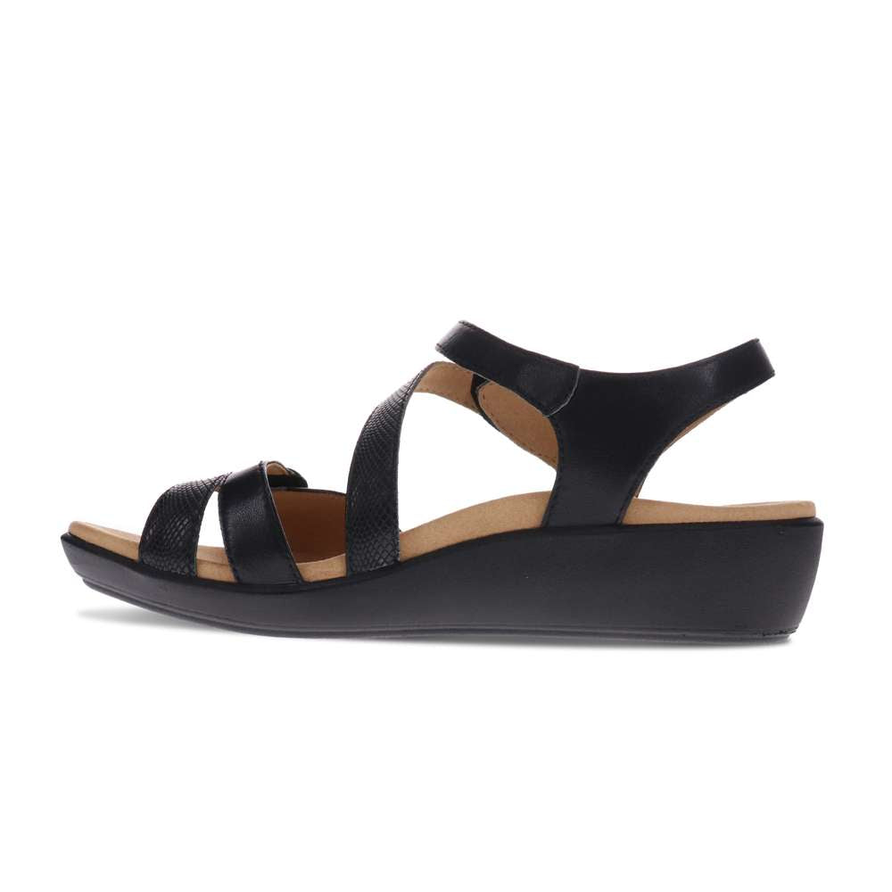 Tana Wedged Sandal - Black