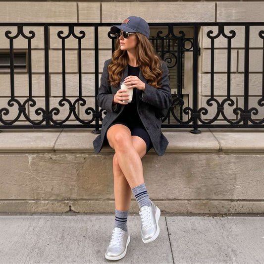 Lifestyle image for Times Square Lace-Up Casual Sneaker - Silver