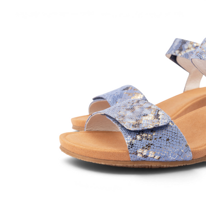 Uptown Sandal - Blue Snake