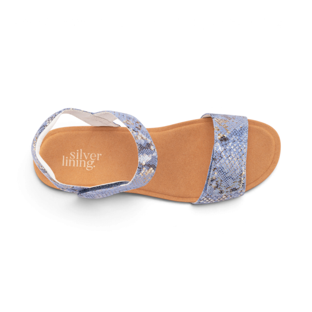 Uptown Sandal - Blue Snake