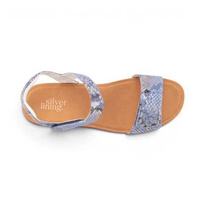Uptown Sandal - Blue Snake