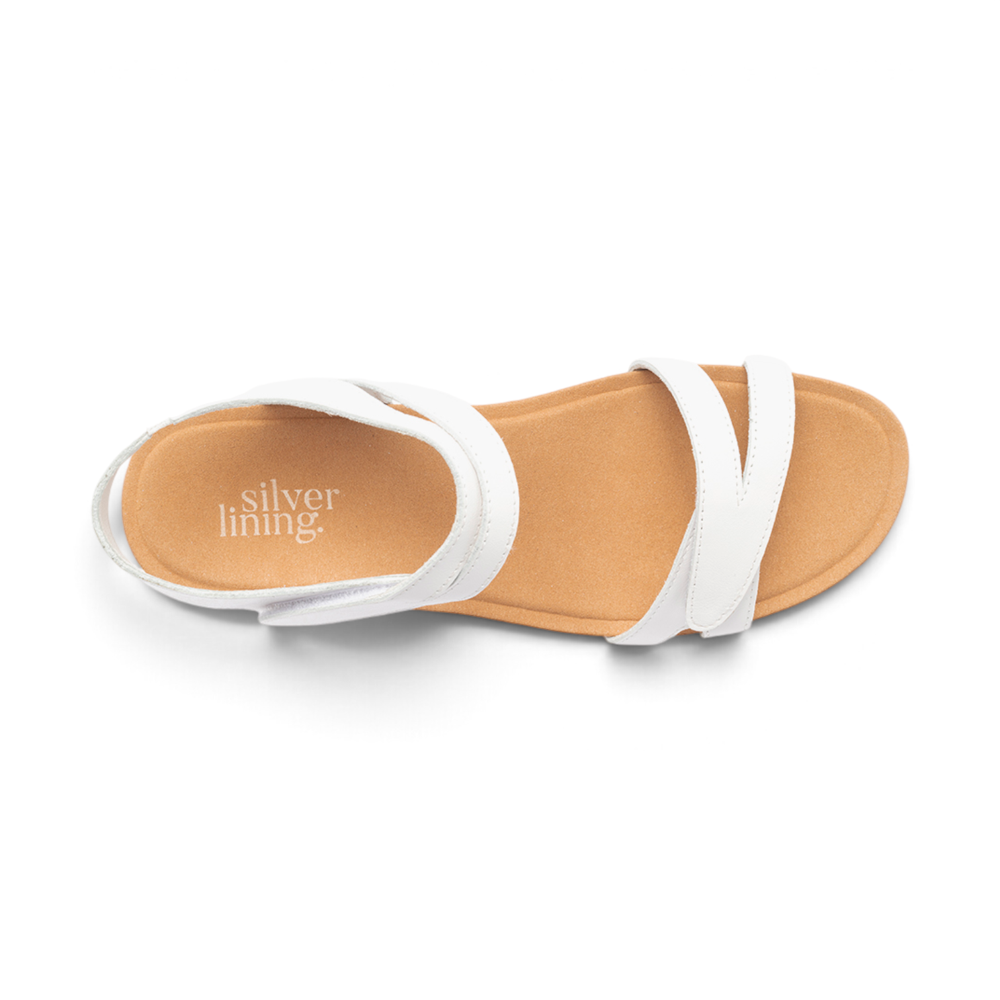 Utah Plain Sandal - White