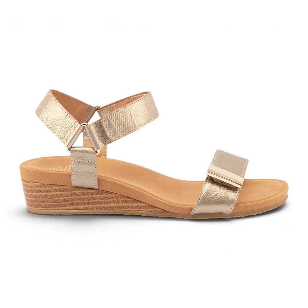 Utica Print Sandal - Champagne