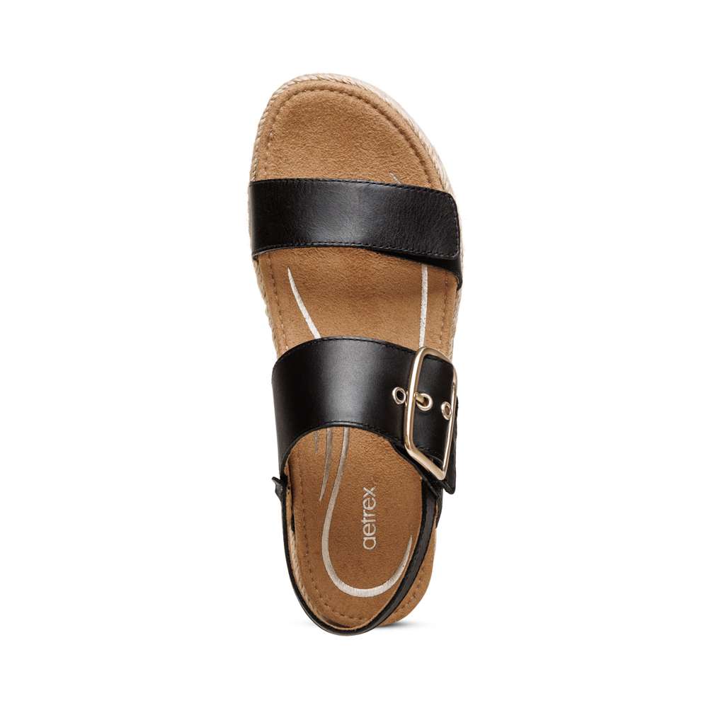 Vania Platform Sandal - Black